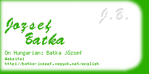 jozsef batka business card